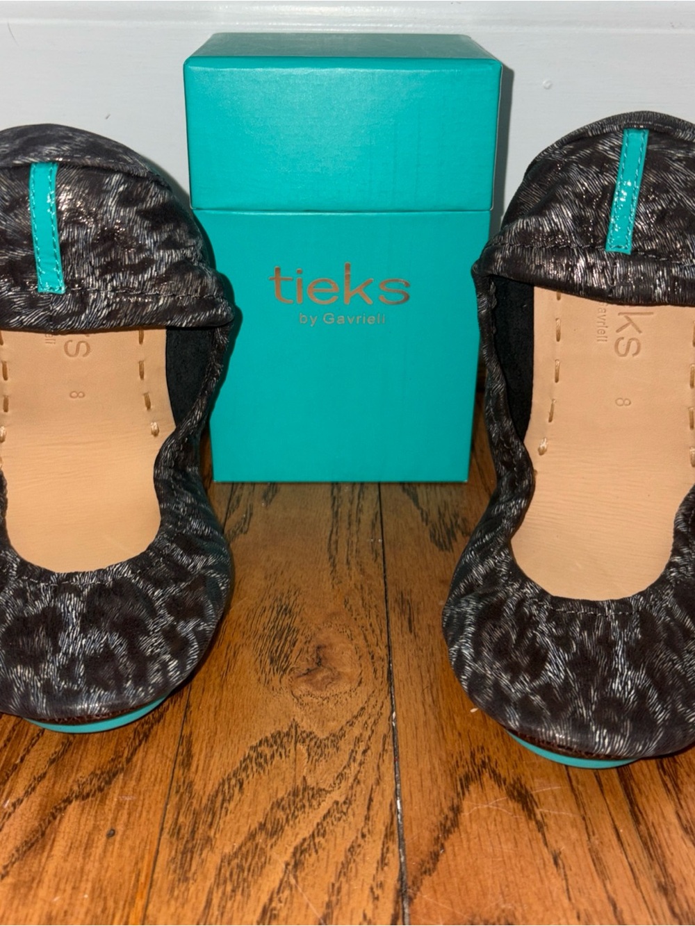 Tieks Black Leopard NWT